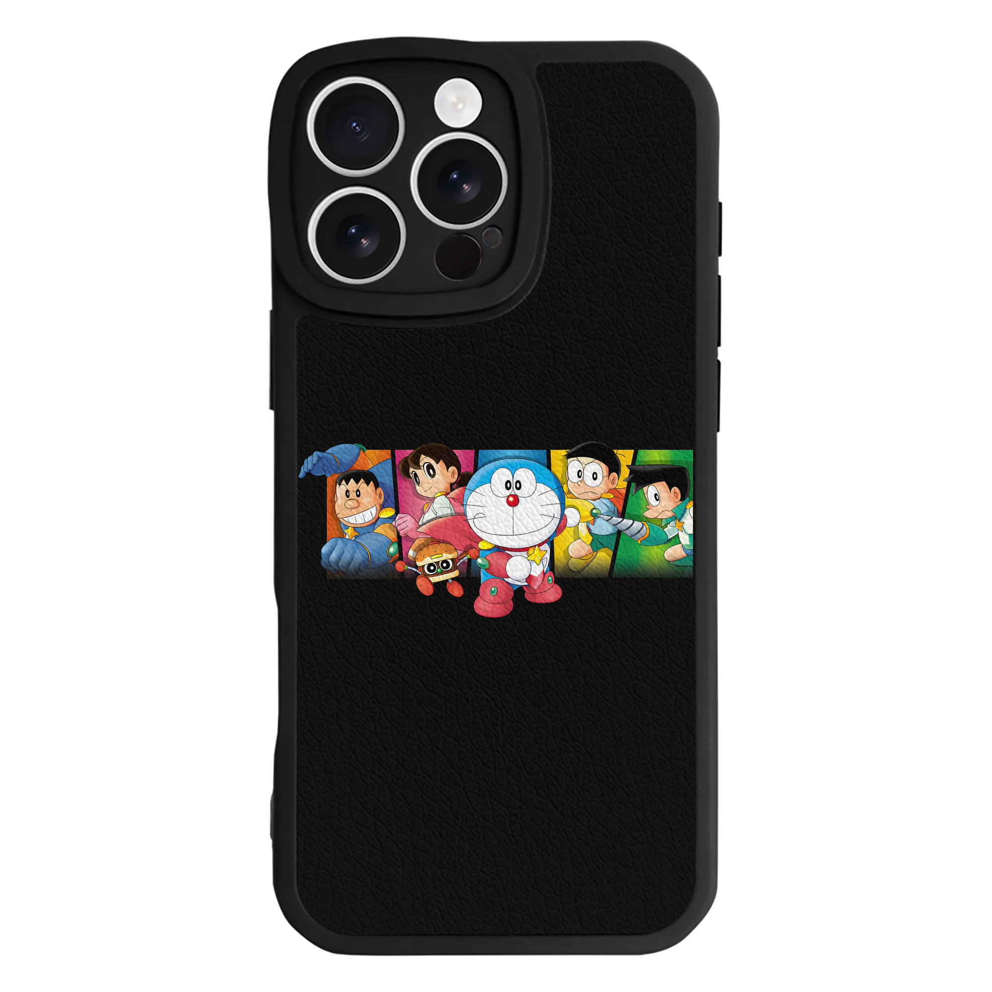 （画像用） ドラえもん Doraemon 【iPhone 16シリーズ対応】シリコンスマホケース（レザー調） 材質：シリコン
